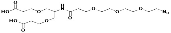 95% Min Purity PEG Linker   2-(Azido-peg3-amido)-1,3-bis(carboxylethoxy)propane  2086689-05-4