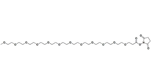 Μεθυλικός-PEG11-NHS γλυκόλη πολυαιθυλενίου παραγώγων γόμφων εστέρα μαζικό CAS ΝΟ 756525-94-7